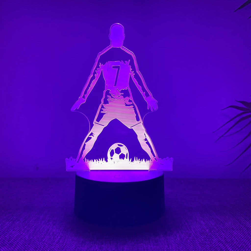 SportGlow – 3D Footballer LED Mood Light with Color Gradient