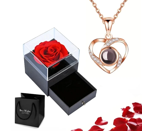 EternalLove Necklace – Heart-Shaped Necklace in 100 Languages
