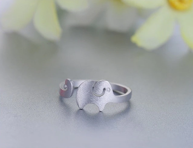 SilverCraft Elephant Ring - Adjustable and Charming