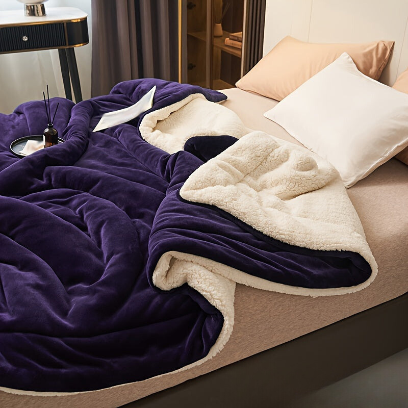 Luxury Comfort – Dark Purple Milk Fleece Blanket