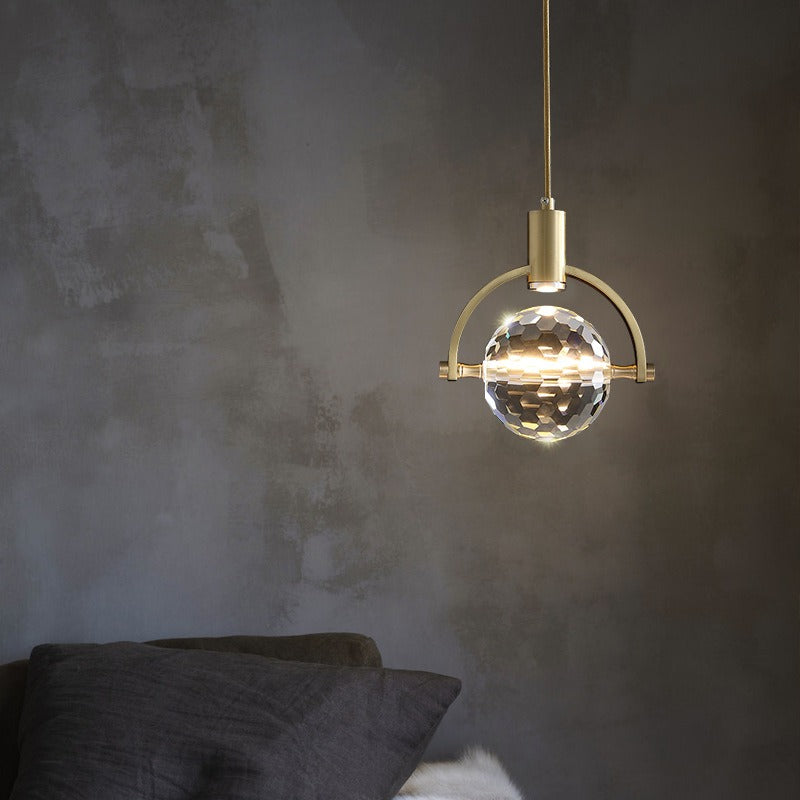 CrystalChic Pendant - Ring-Shaped LED Pendant Light with Sparkling Crystals