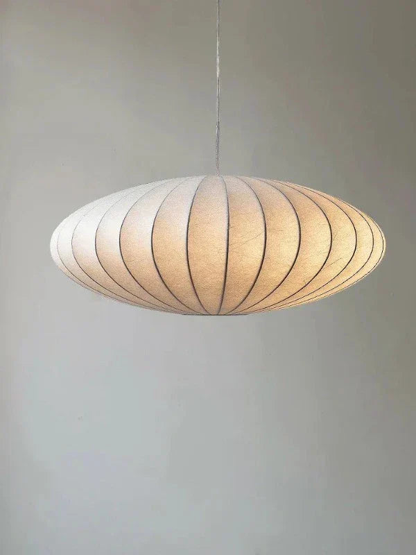 SilkCrown – Luxury Silk Pendant Lamp with Crystals