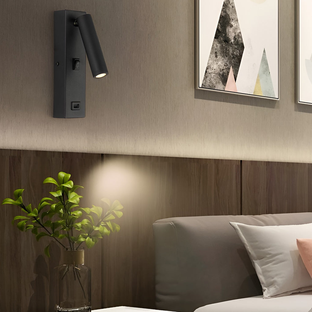 ArtiLicht Luxury Wall Lamp with Adjustable LED and USB Charging Port