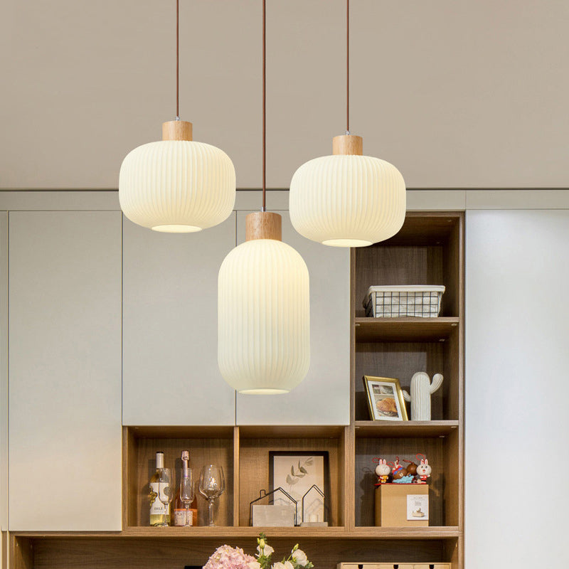 VintageLight - Stylish Wooden and Glass Pendant Lamp