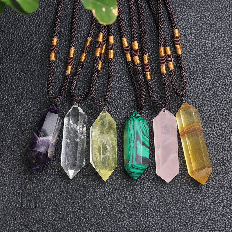 Amethyst Healing Crystal Necklace - Lyra Collection