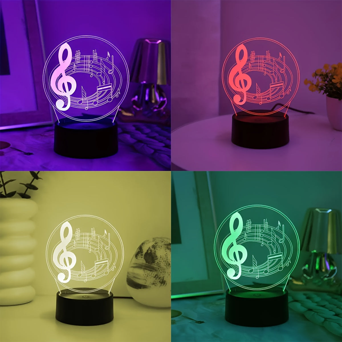 MelodyGlow Lamp - USB Table Lamp with Music Notes