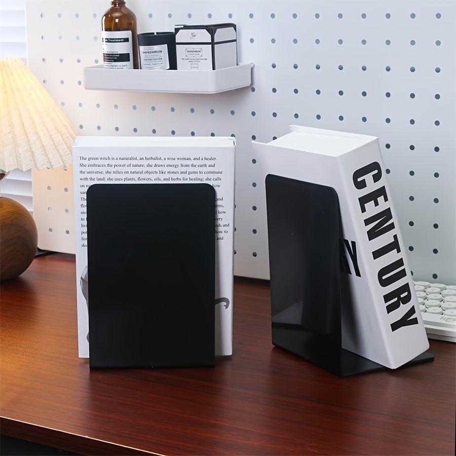 ClearStand - Elegant Transparent Bookends Set of 2
