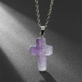 Seraphina Natural Gemstone Cross Necklace - A Spiritual Jewelry Experience