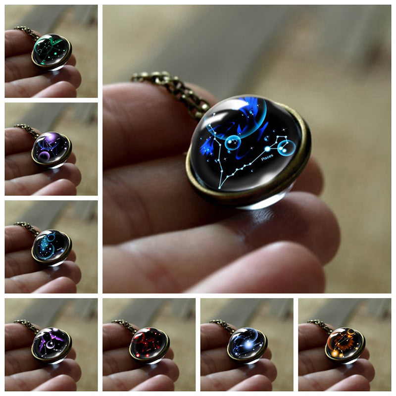 Sofia's Glass 12 Zodiac Protective Pendant - Enchanting Protection for Your Star Sign