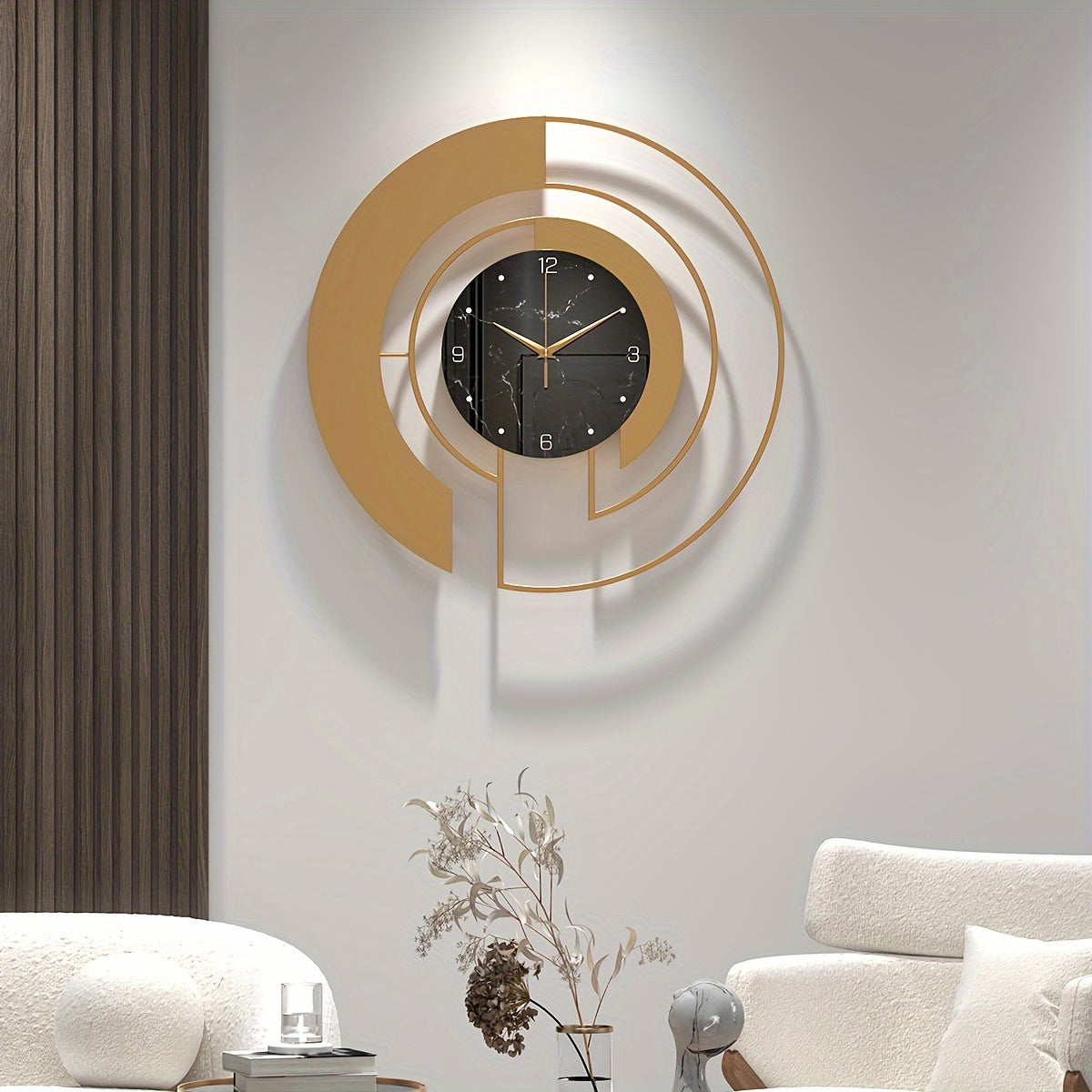 GeoGold Clock - Luxury Geometric Wall Clock in Gold