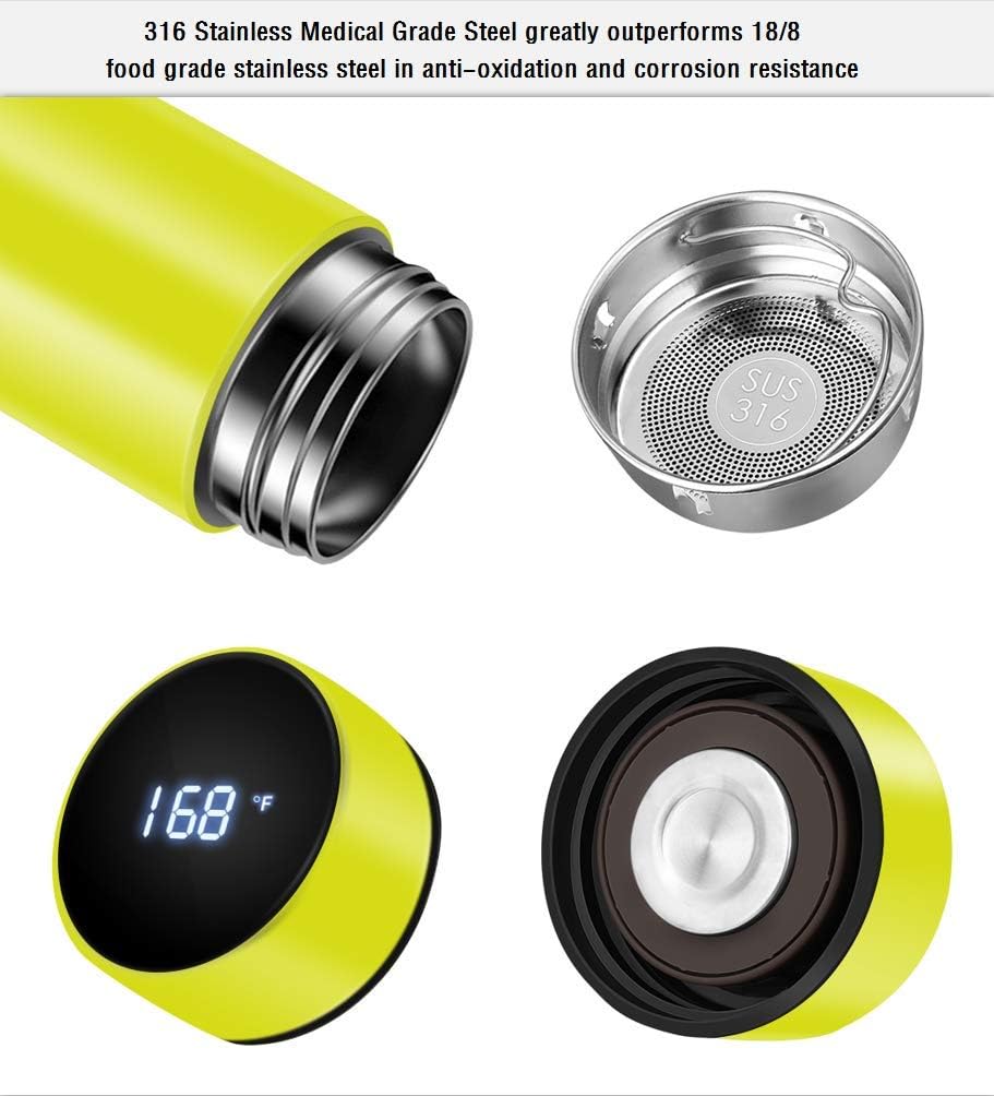 ThermoGlow - Smart Insulated Bottle with LED Display
