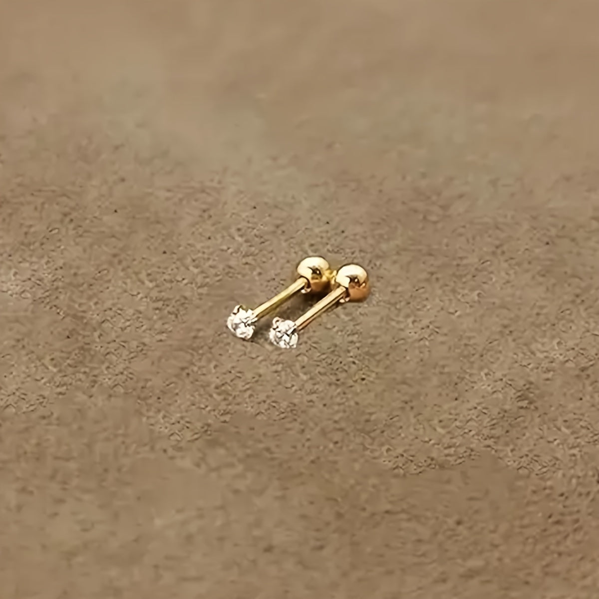 Lumen Sparkle - Timeless Titanium Zirconia Stud Earrings