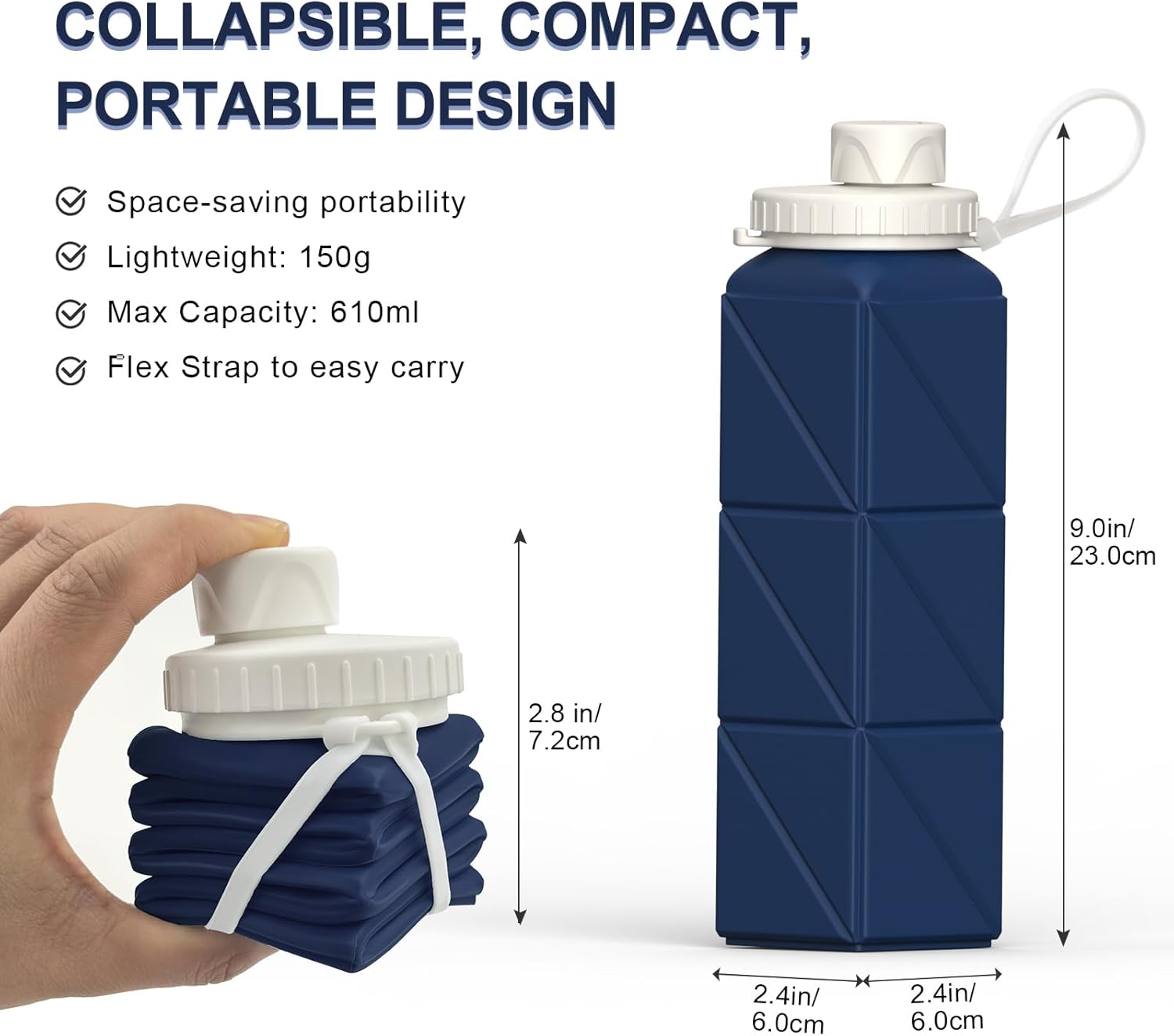 FlexiBottle – Compact Silicone Bottle 610ml
