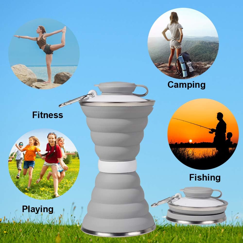 HydroFold - Handy Foldable Water Bottle with Hook