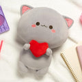 Soft Grey Cat with Heart - Perfect Cuddly Toy for Everyone