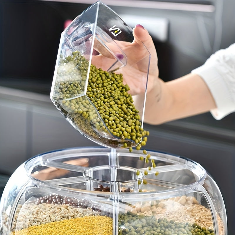 GrainGuard – Elegant Rotating Grain Storage Box