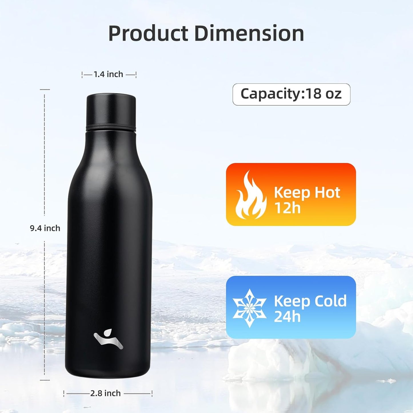 CoolFlow – Stylish Stainless Steel Water Bottle with Handle