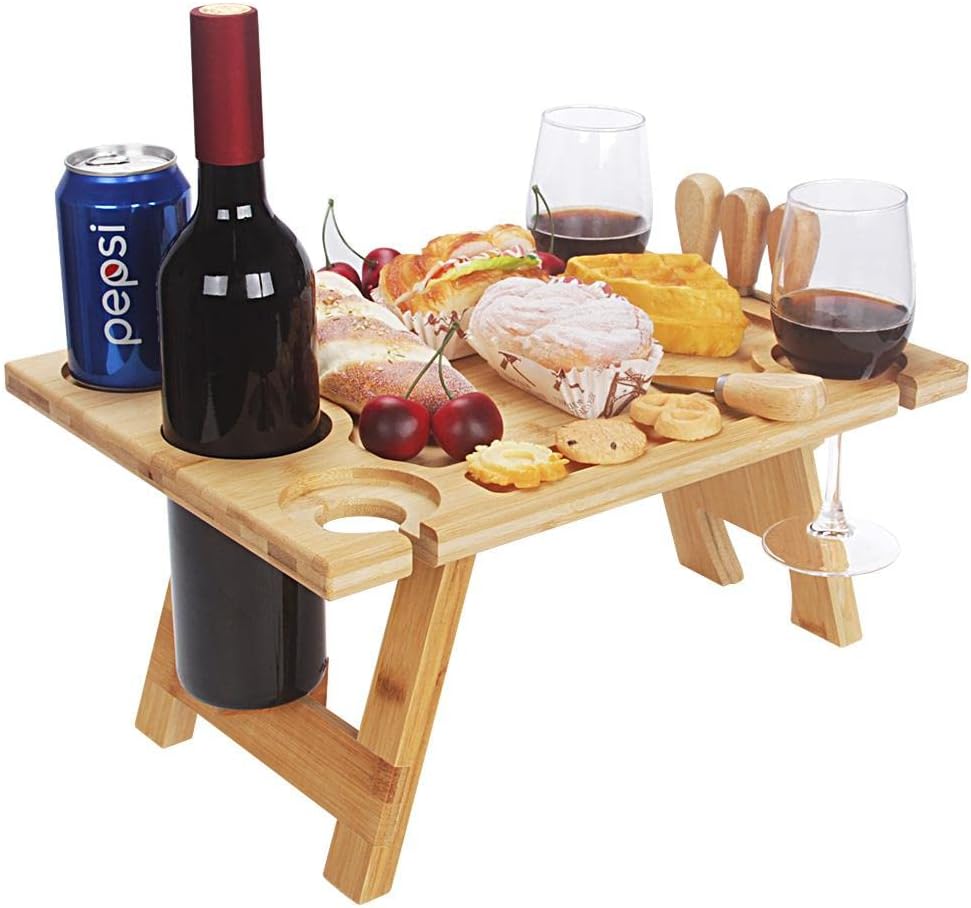 Wooden Wine Rack Table - Stylish Portable Wine Storage