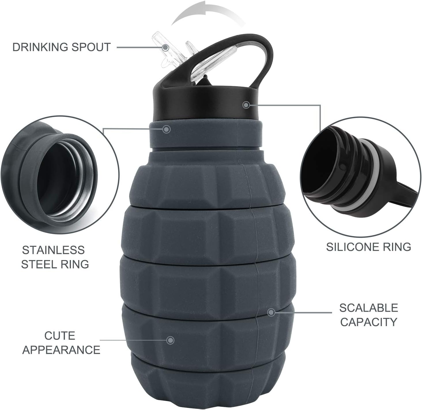 FlexiBottle - Durable Foldable Travel Mug 575 ML
