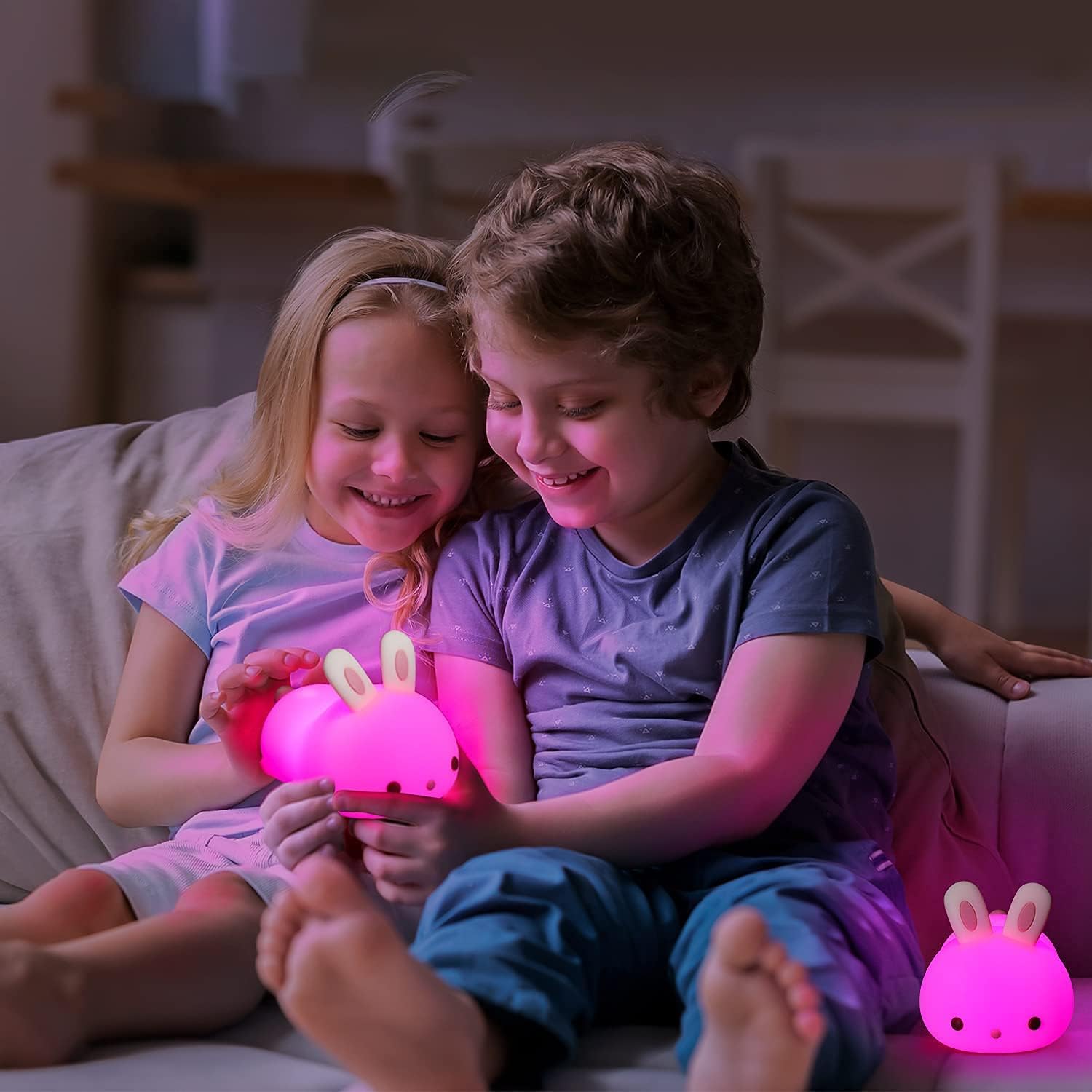 RabbitDream Night Light Magical Rabbit with Color-Changing LED Light