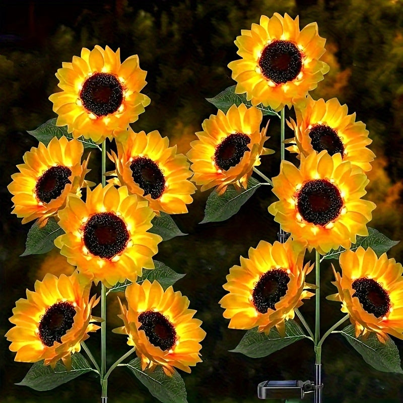 SolarBloom Light - Sunflower LED Garden Lamp 3 Heads