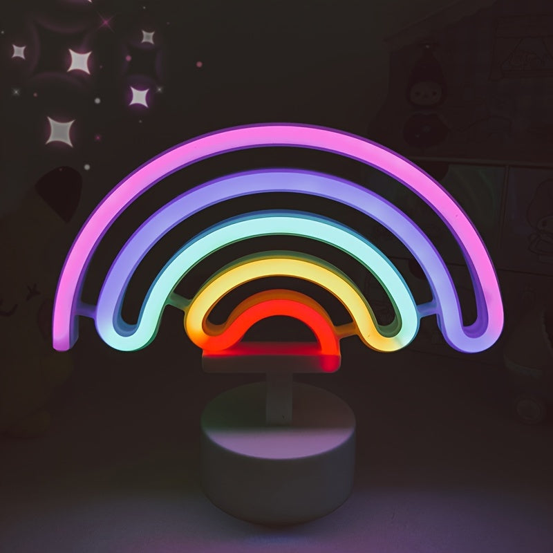 RainbowGlow – Modern Neon Rainbow with Designer Base