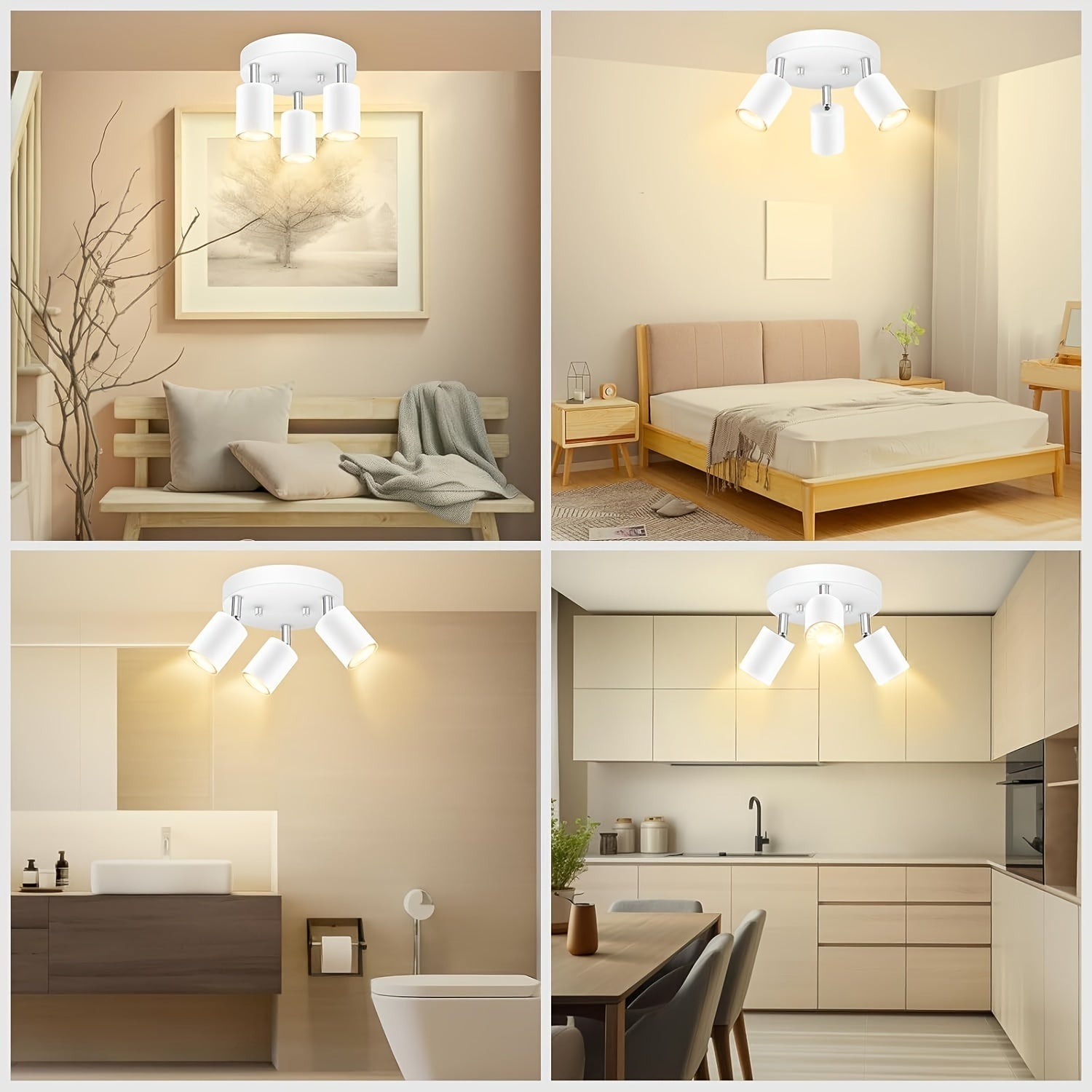 FlexiGlow - Adjustable 3-Light GU10 Ceiling Spot