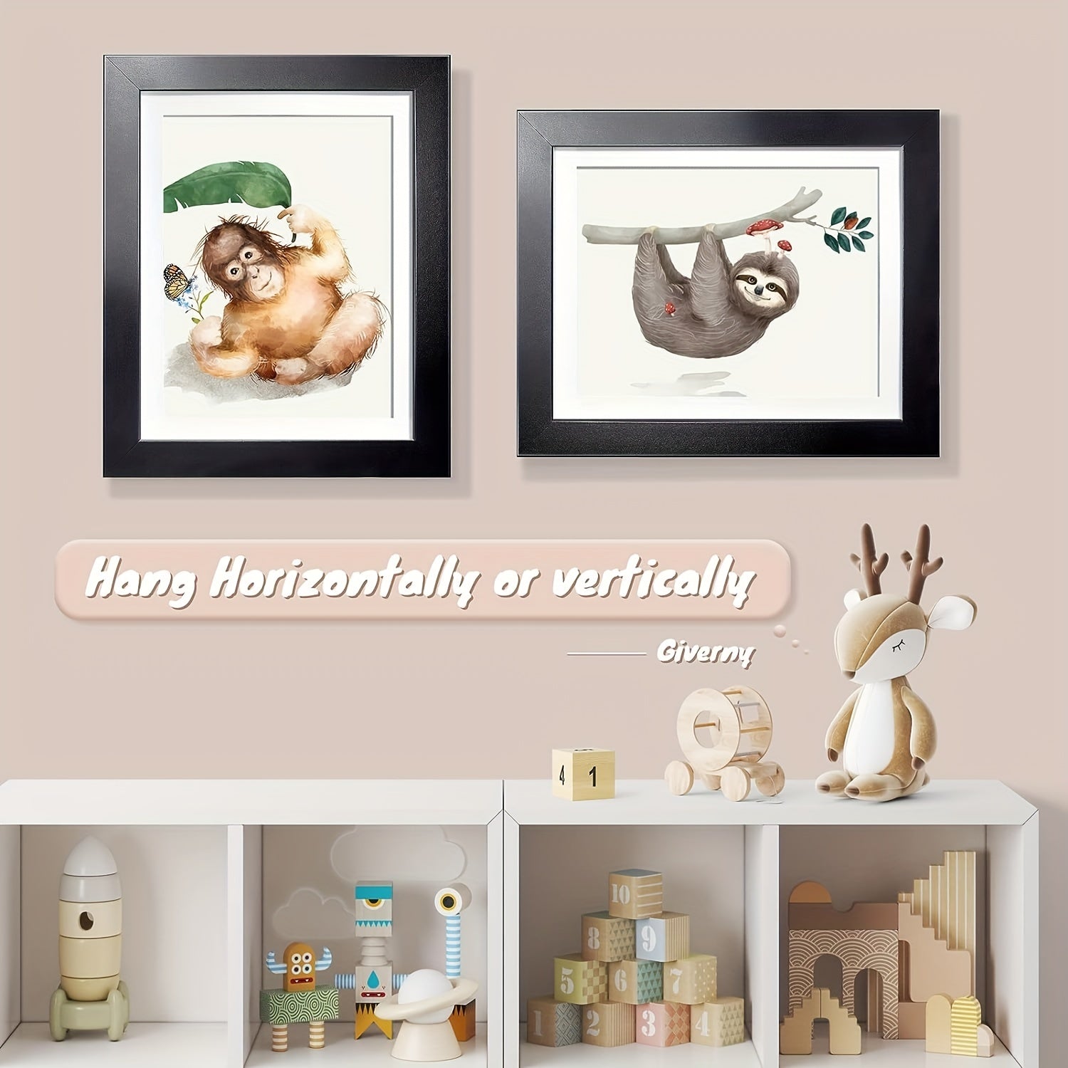 KidArtFrame – Cartoon Kids Picture Frame with Wooden Frame