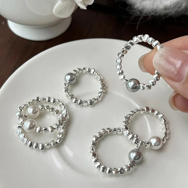 Stella Galaxy Pearl Ring: A Celestial Touch of Elegance