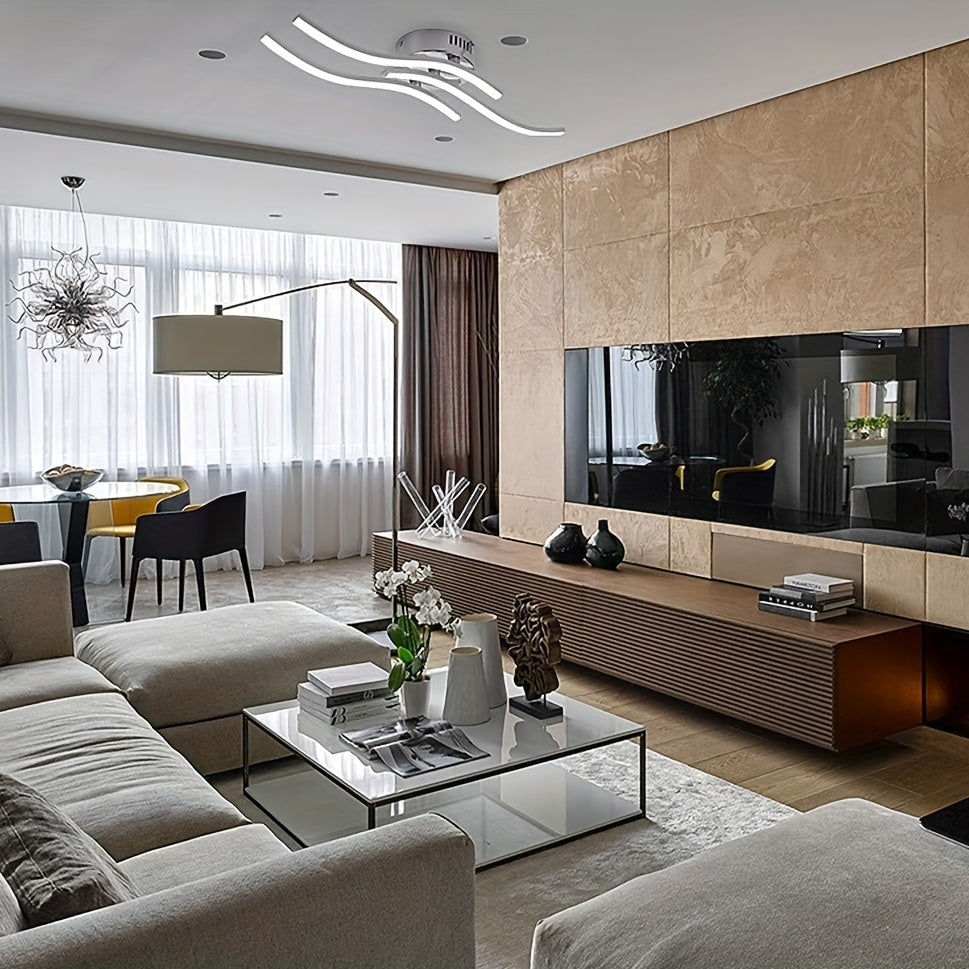 LumaCurve Light - Modern Dimmable LED Ceiling Lamp
