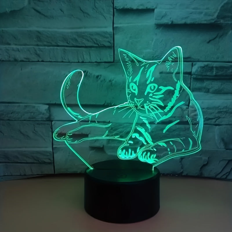 CatGlow - 3D Cat Night Light with 7 Colors