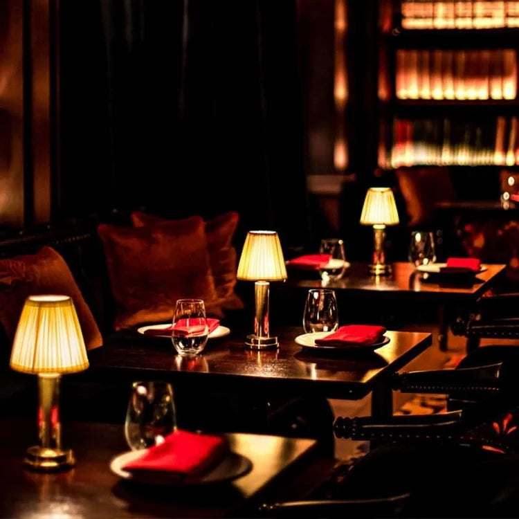 LuxeSilk Wireless Table Lamp - Elegant Cordless Table Lamp for Atmospheric Spaces