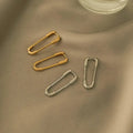 Elegant Gold and Silver Paperclip Earrings - Viola Design