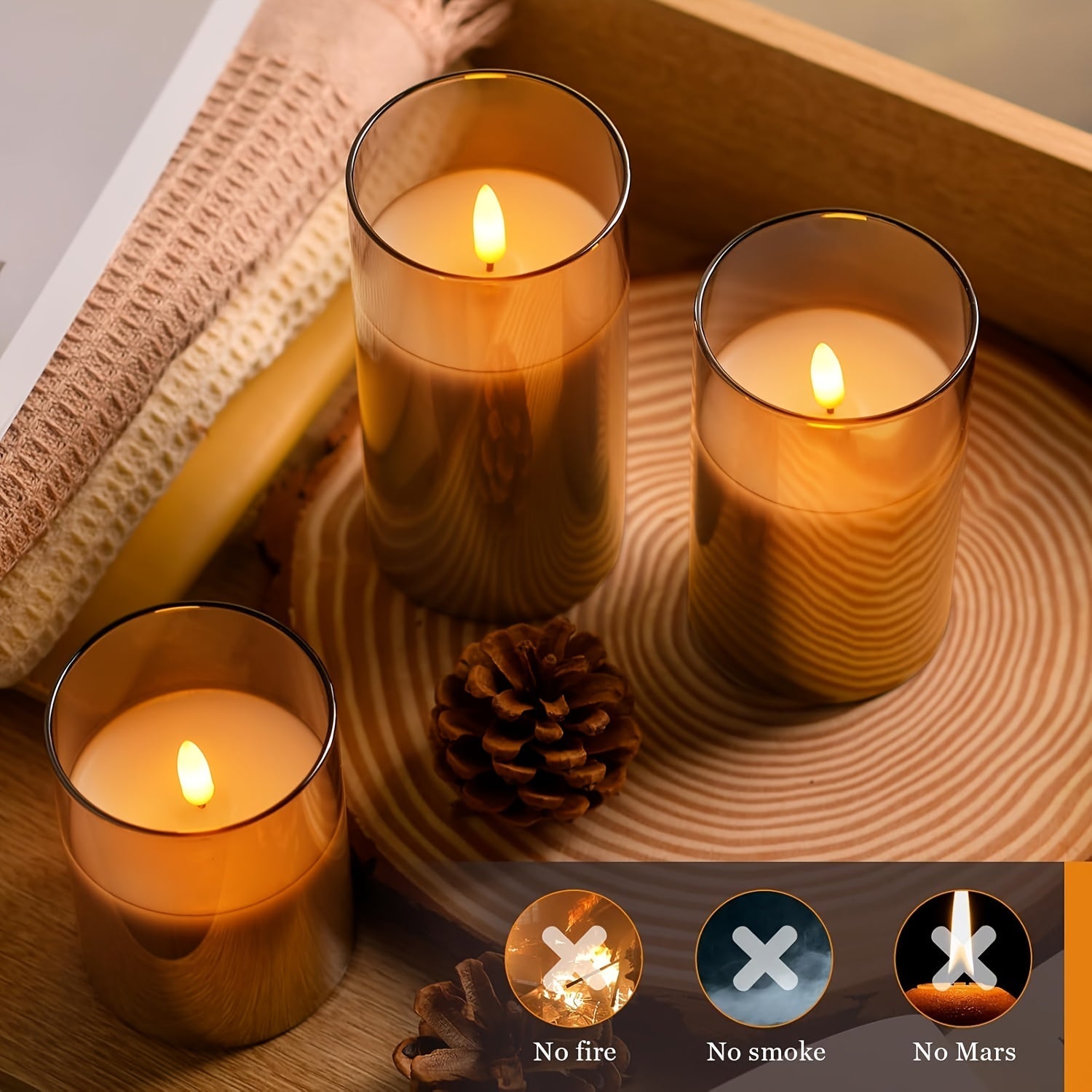 FlameFree LED Candle Set – Stylish Ambient Lighting for Indoor and Outdoor Use
