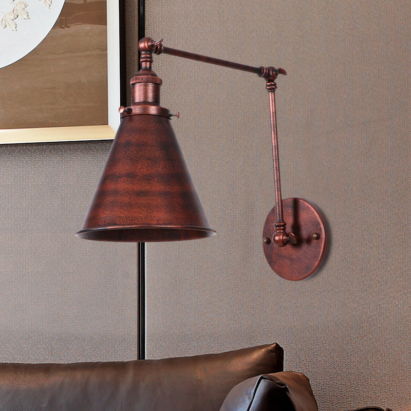 IndustrialFarm – Wall Lamp in Black/Rust with Rural Style