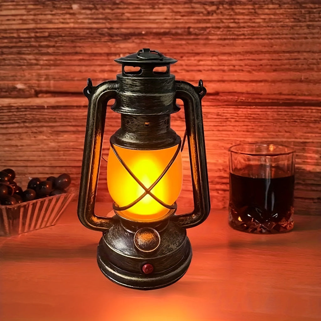 RetroGlow Lantern – Vintage LED Lantern with Flame Effect