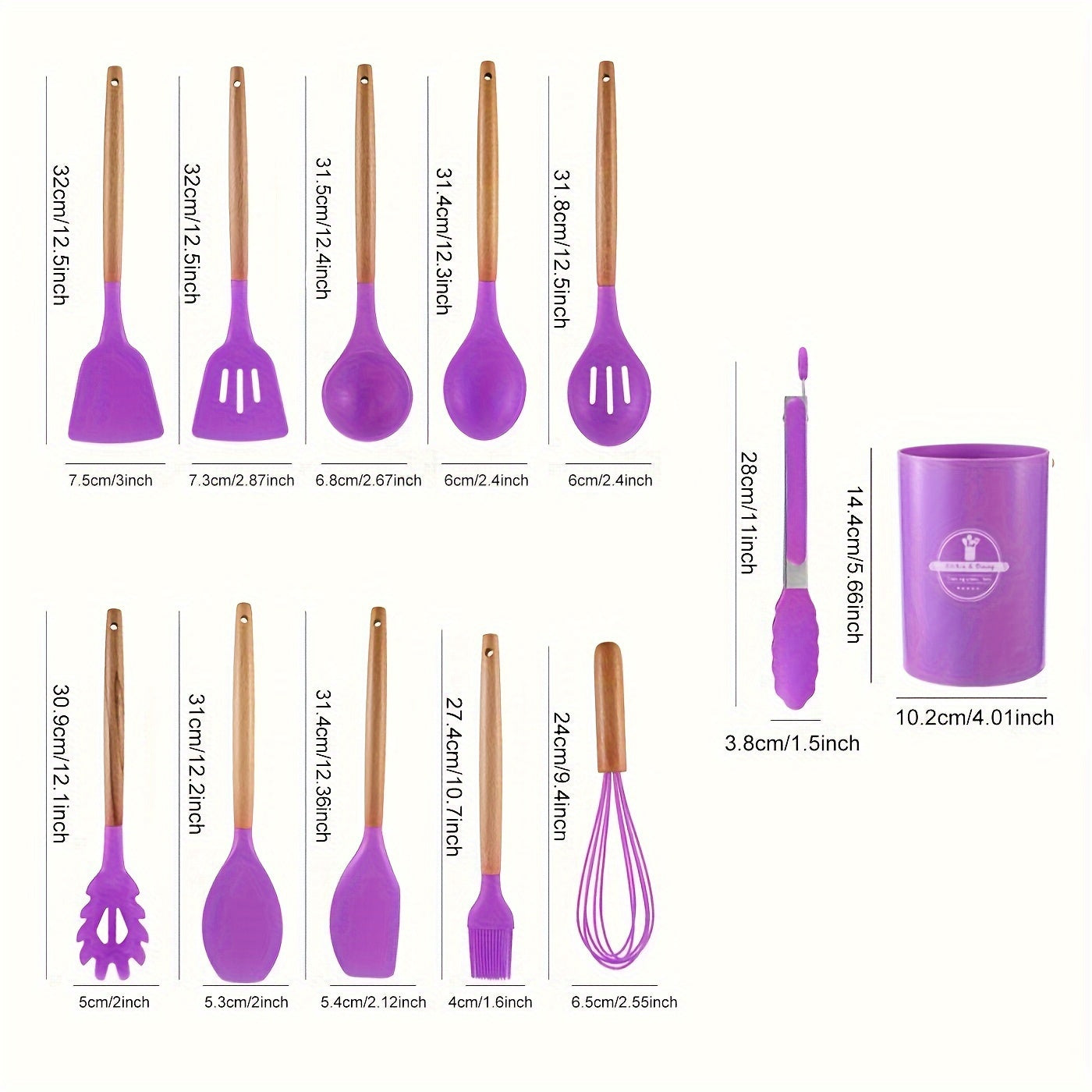 Premium Silicone Kitchen Utensil Set – Heat-Resistant and Scratch-Proof