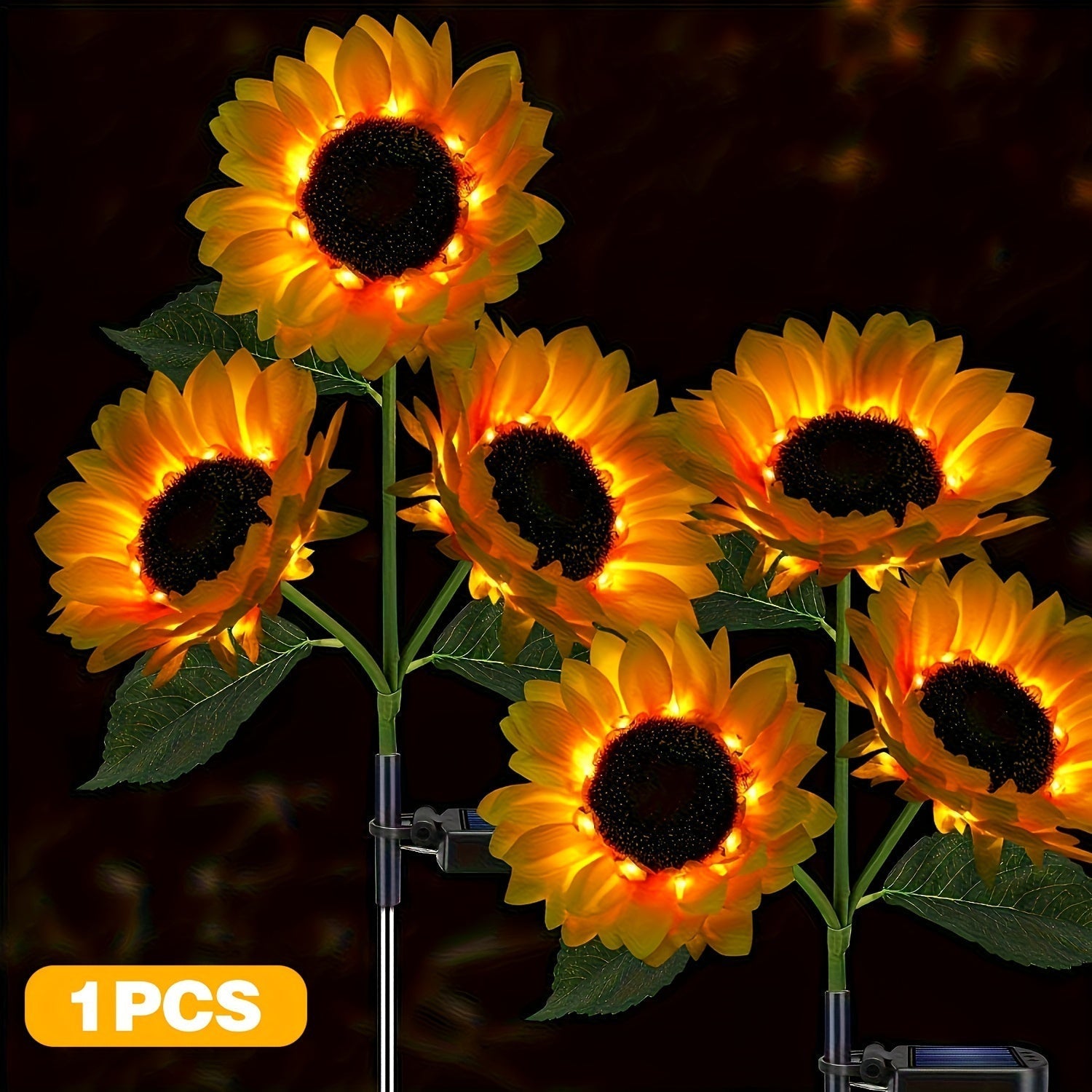 SolarBloom Light - Sunflower LED Garden Lamp 3 Heads