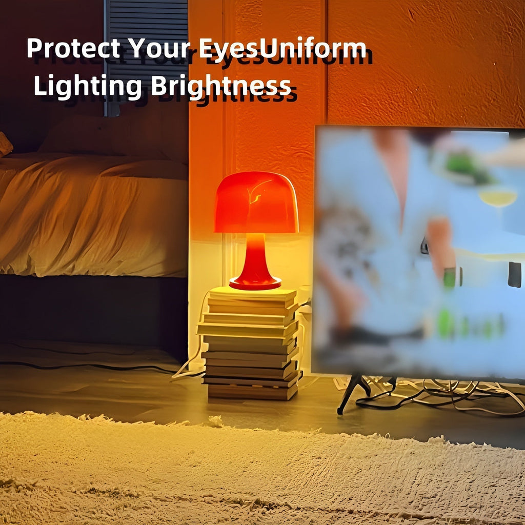 Stylish Vintage Mushroom Lamp with Dimmable LED & USB Power Supply