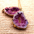 Gaia Natural Crystal Geode Hanging Decoration