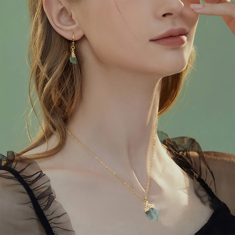 Alluring Crystal Jewelry Set with Necklace and Earrings - Elara