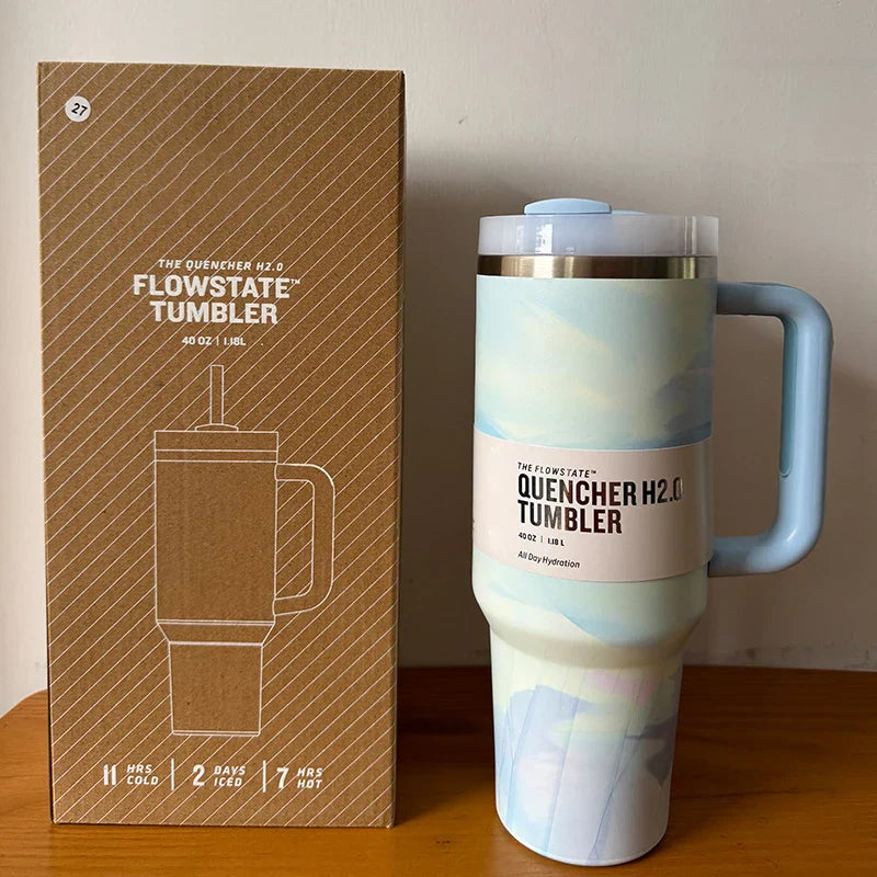HydratePro Thermos Tumbler – 1180ml with Innovative FlowState Lid