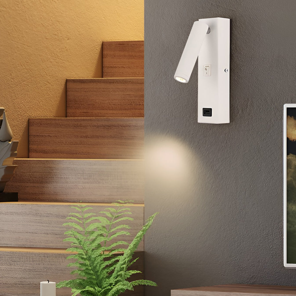 ArtiLicht Luxury Wall Lamp with Adjustable LED and USB Charging Port