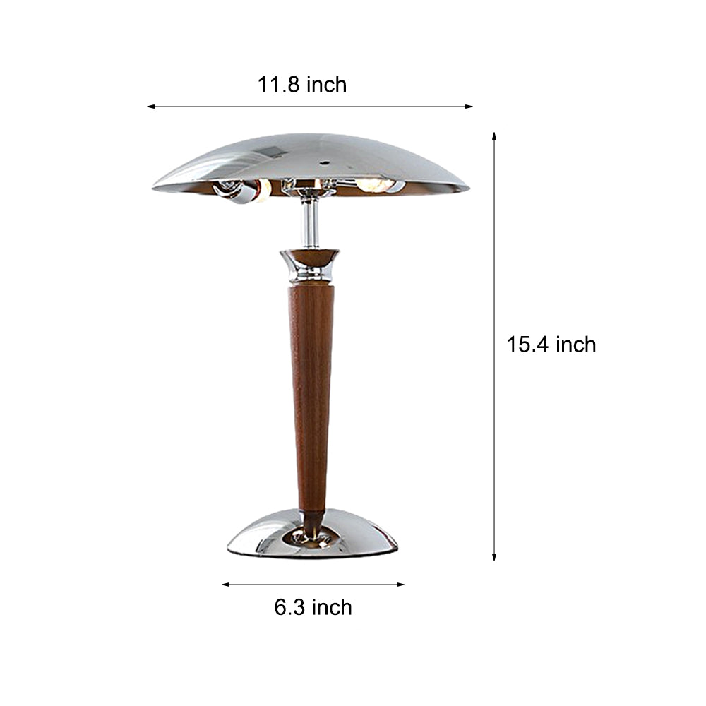 Retro Ocean Liner Mushroom Table Lamp with Dimmer Function