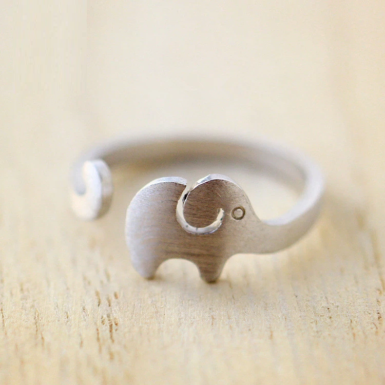 SilverCraft Elephant Ring - Adjustable and Charming