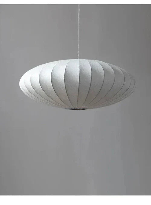 SilkCrown – Luxury Silk Pendant Lamp with Crystals