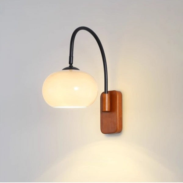 Orbite Wall Lamp – Elegant Kaki Glass Wall Lamp