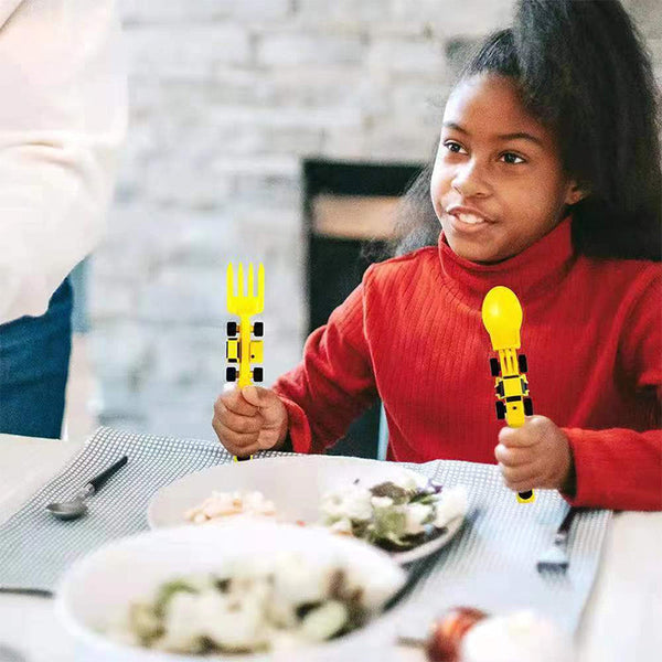 ConstructoFork - Tough Kids' Cutlery Set for Building