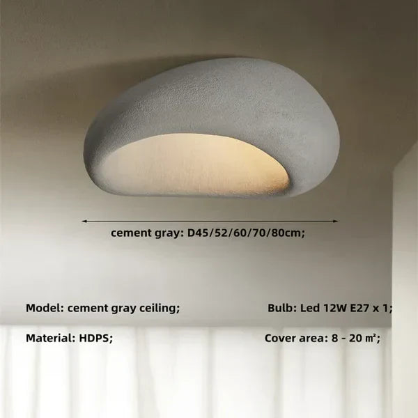 SereneAura Ceiling Light – Natural Wabi Sabi Lighting