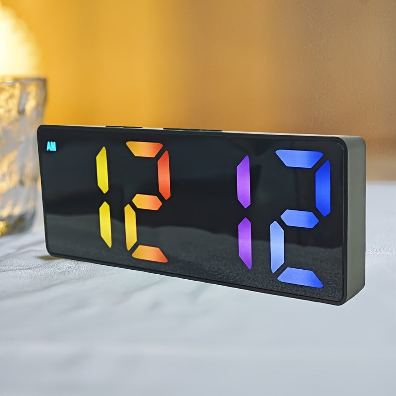 DigiTime Clock - Stylish LED Alarm Clock with Date Display